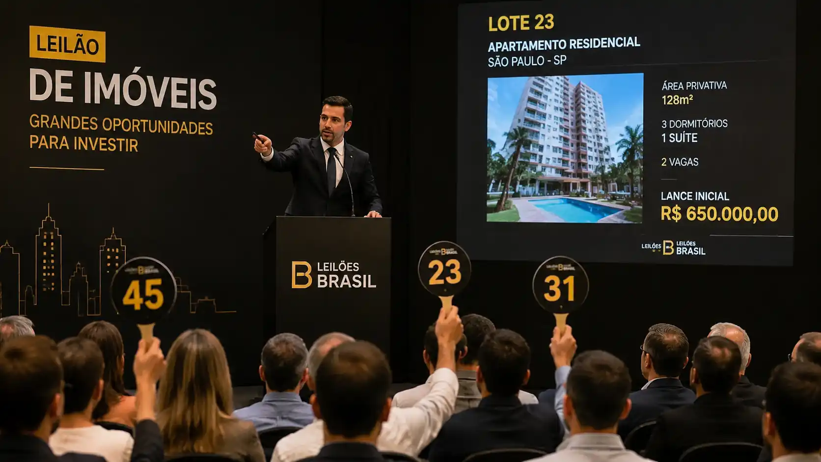 Leilão de imóvel judicial e extrajudicial no Brasil 2026