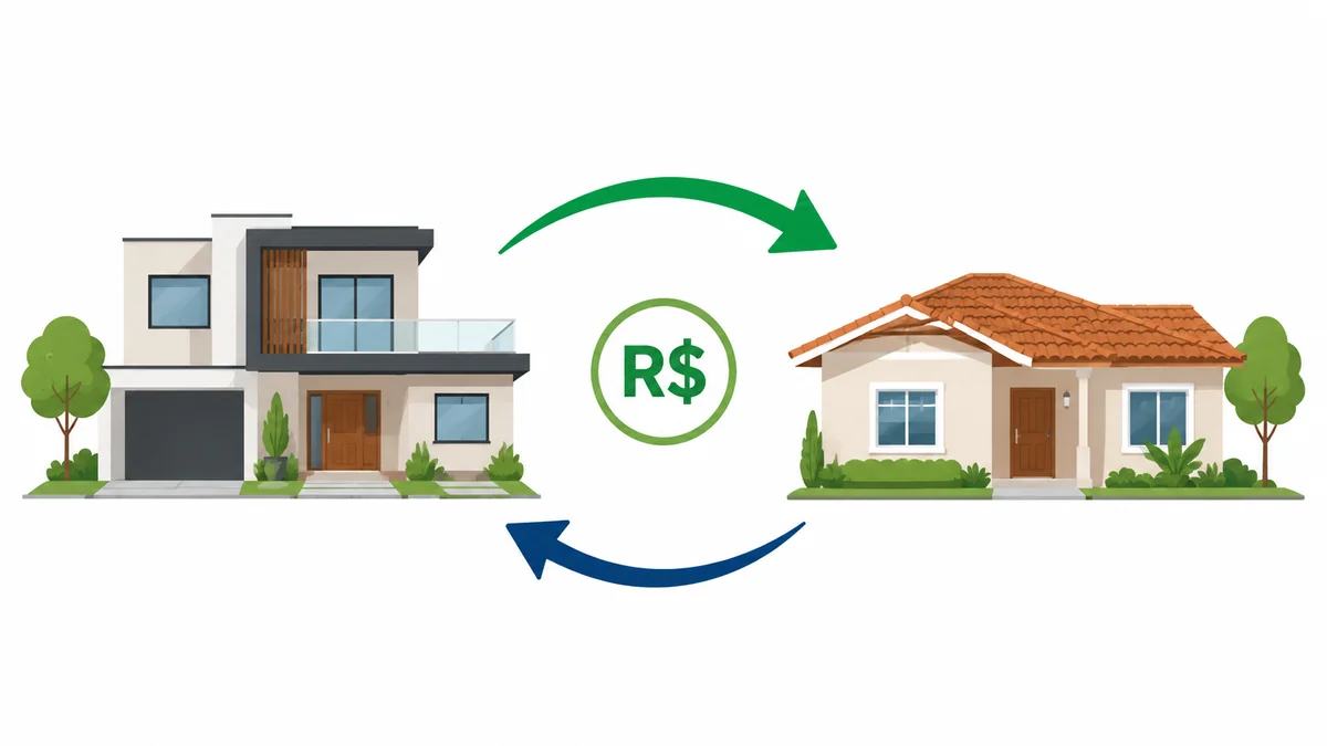 Permuta imobiliária troca de imóveis Brasil 2026